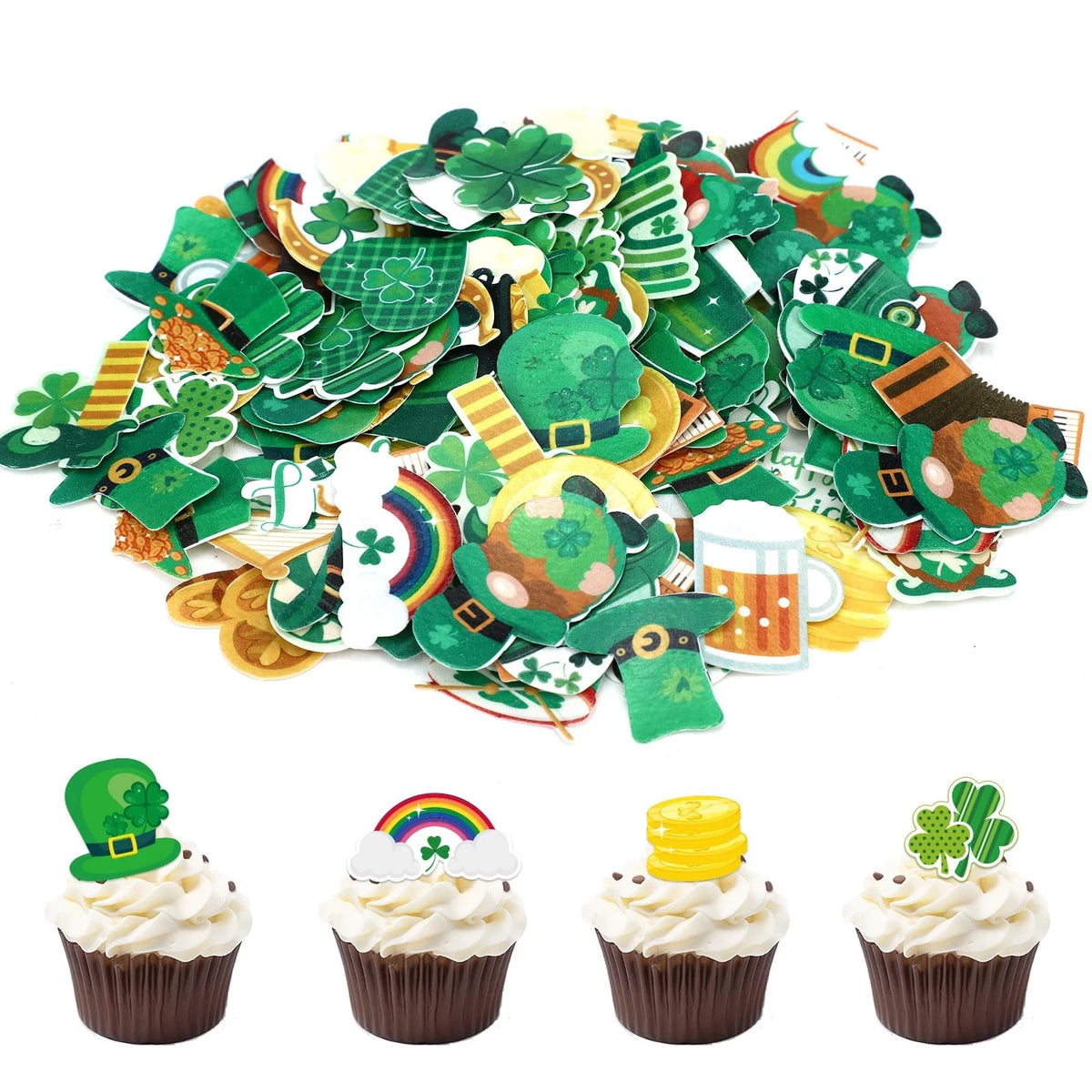 280pcs St Patricks Day Cake Decorations for Baking & Dessert