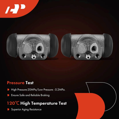 2X Brake Wheel Cylinder Front Drum for Jeep Jeepster (W906632, F72438, W37805)