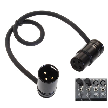 2Pcs Low-Profile Right-Angle 3 Pin XLR Male to Female Cable