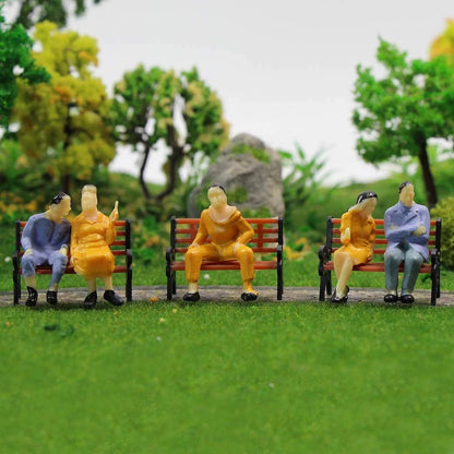 100pcs O Gauge Sitting Figures 30mm (1.18 Inches) Height
