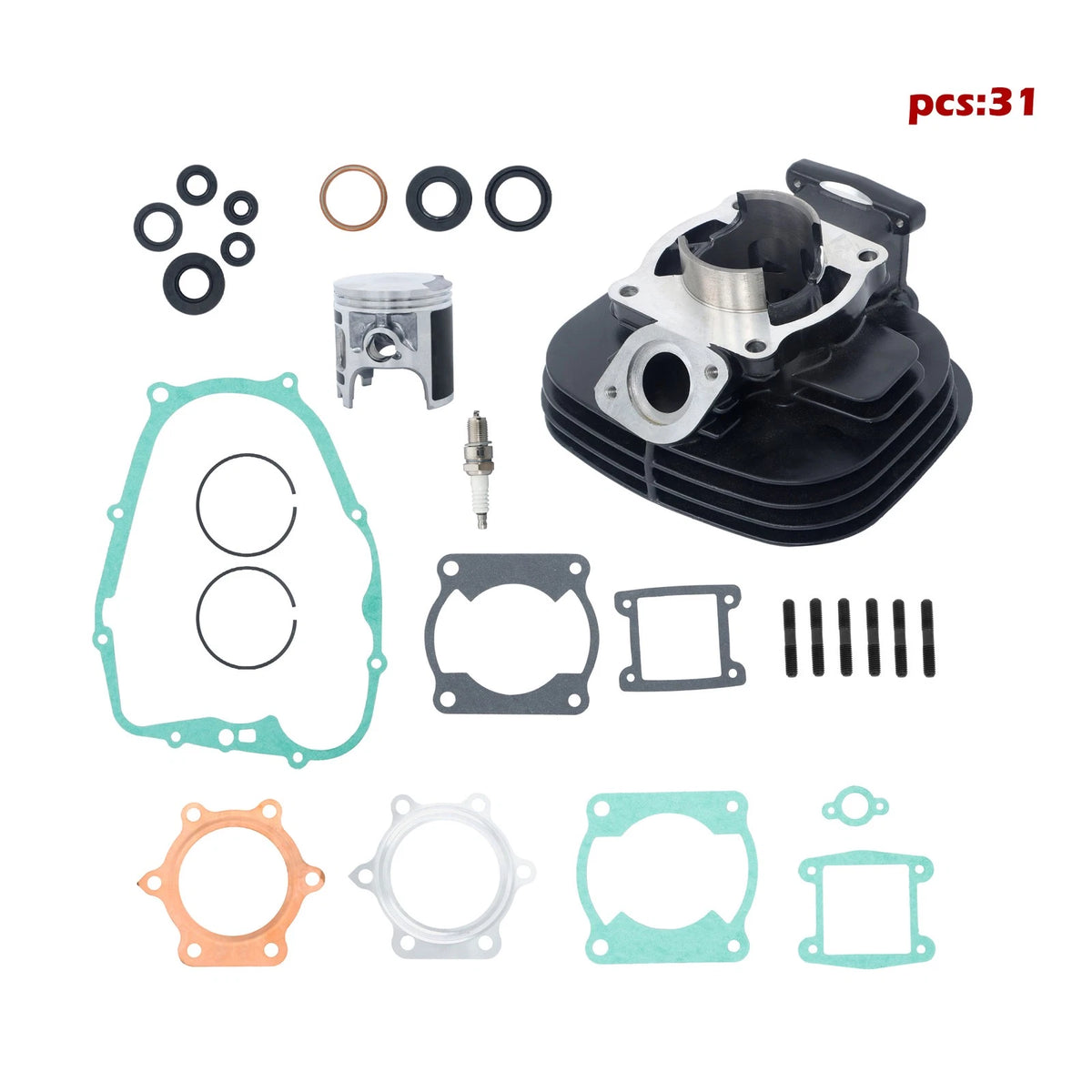 Piston Cylinder Gasket Seal Kit for Yamaha Blaster YFS200 (1987–2006)