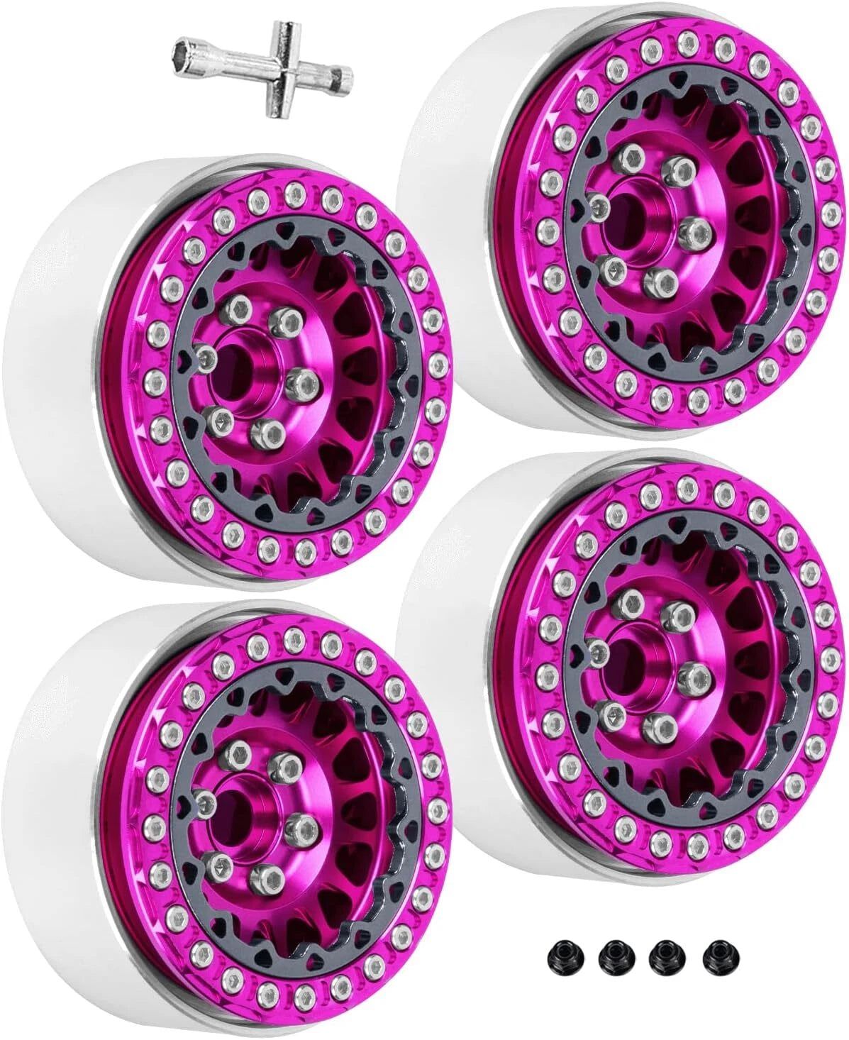 RC 1.9 Beadlock Wheels for TRX4 Axial SCX10 SCX10 III (1/10 Crawler)