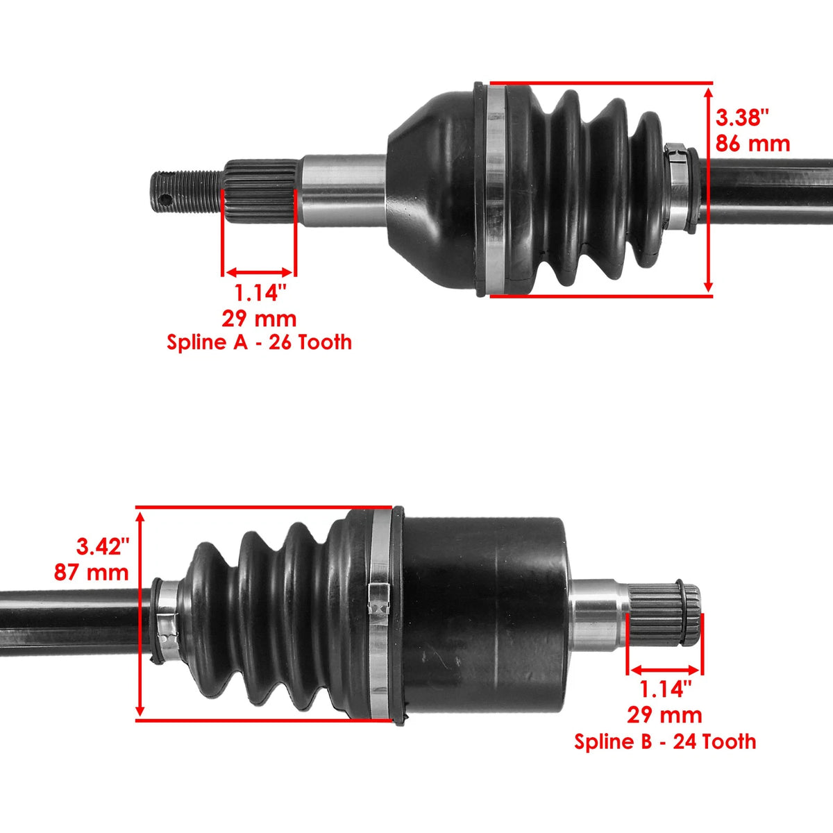 Celox Rear Right CV Joint Axle for Can-Am Outlander 650 (2019–2022) AX453 - AA, 705502711