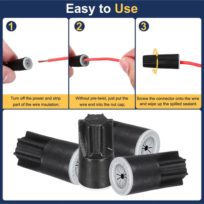 100Pcs Waterproof Wire Connector for Automotive Applications