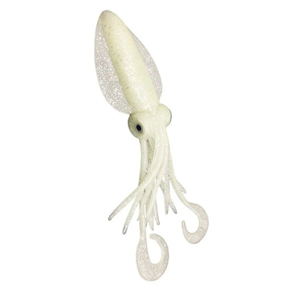 Fishing Soft Lure Twin Tail UV Glow for Saltwater Tuna Cod Sea Bass (12-18cm)