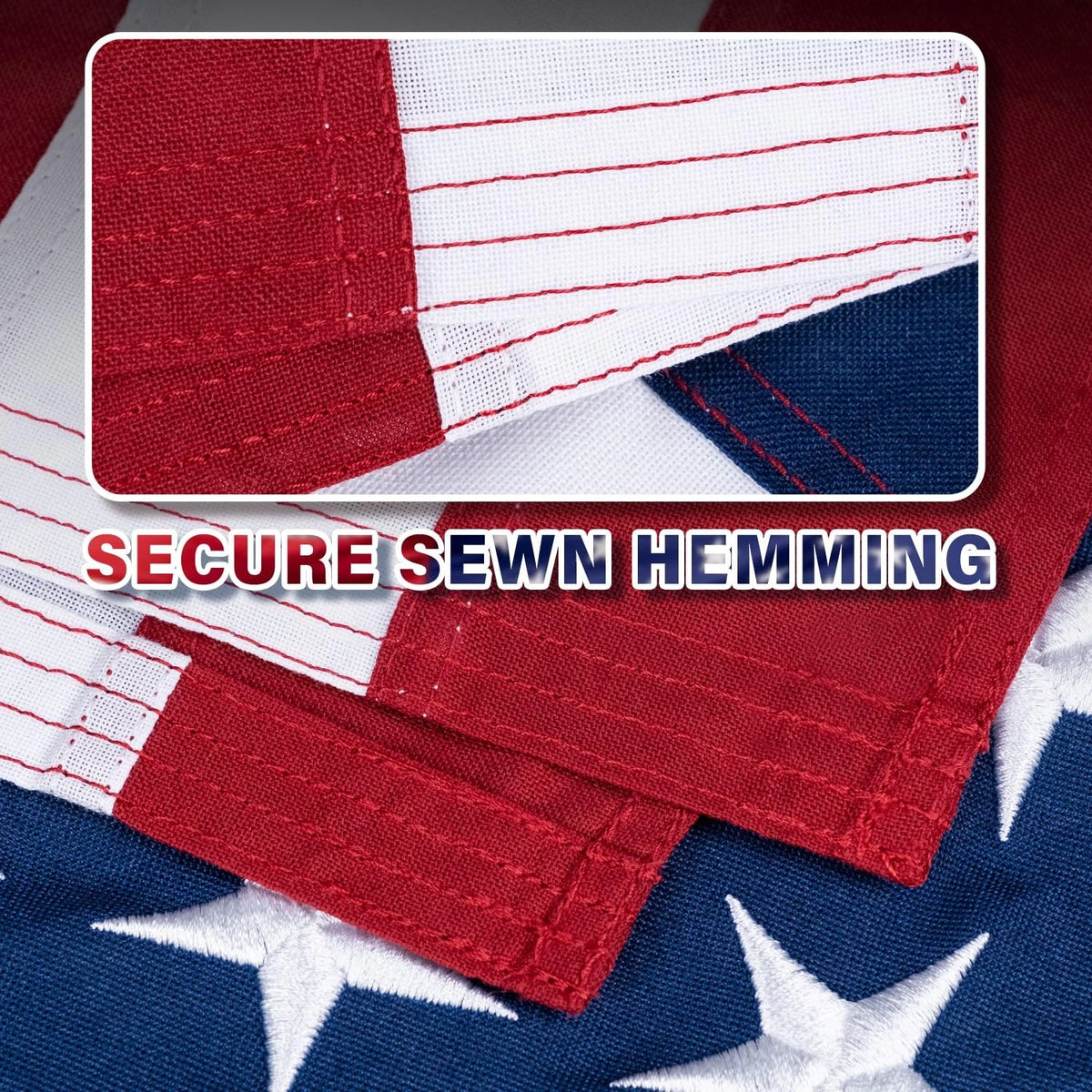 6x10 Heavy Duty Spun Polyester American Flag Outdoor Durable Embroidered