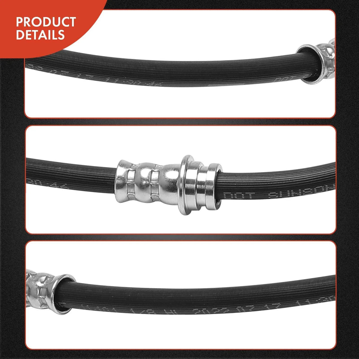 2X Rear Brake Hydraulic Hose for BMW E36 E46 318i 323i 325Ci M3 (1997–1998)