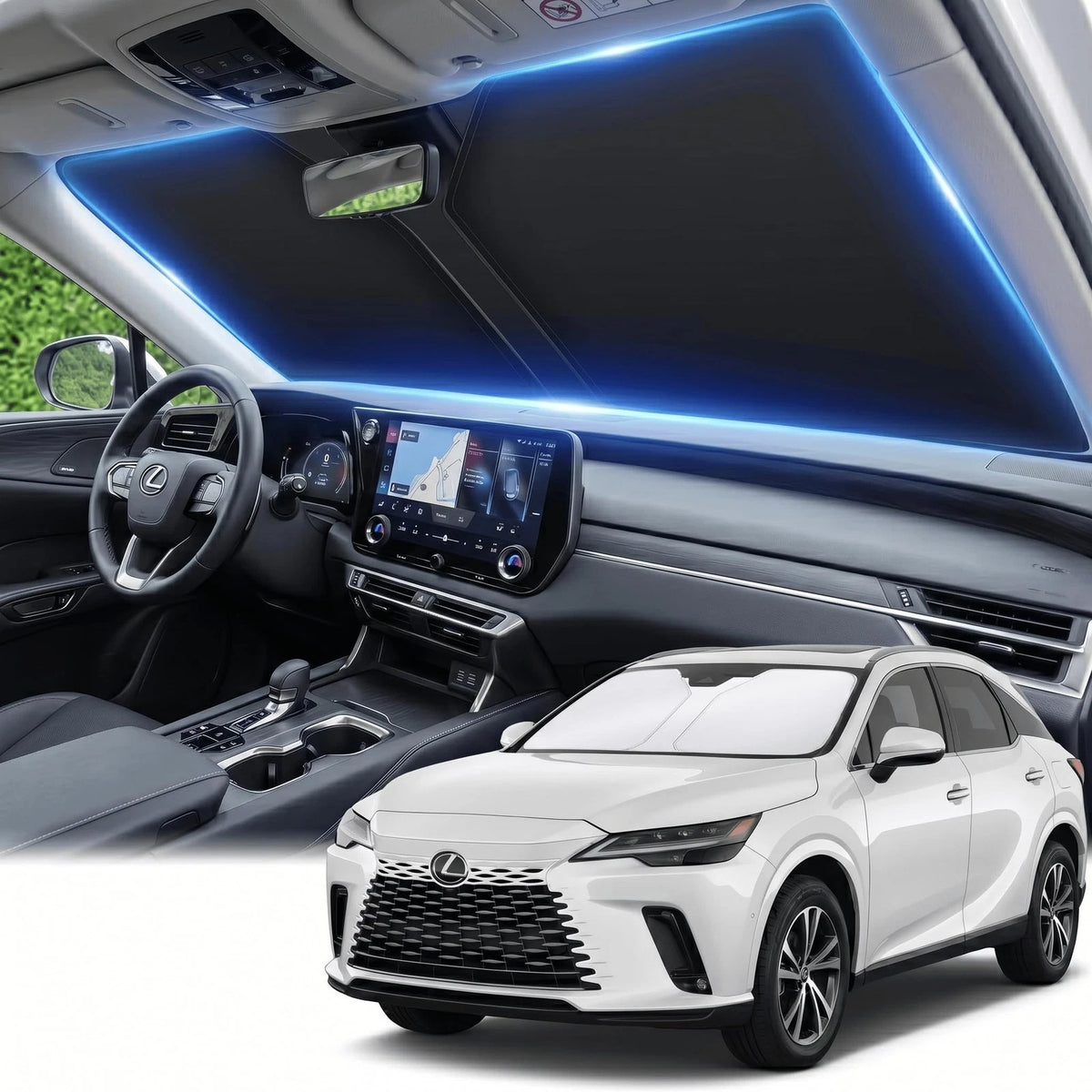 Custom Fit Windshield Sun Shade for Lexus RX (2023–2026)