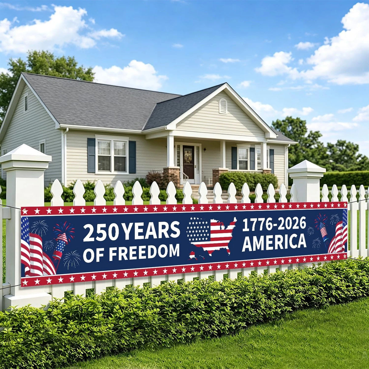 Set of 4 Large Garden Banners for USA 250th Anniversary (2026)