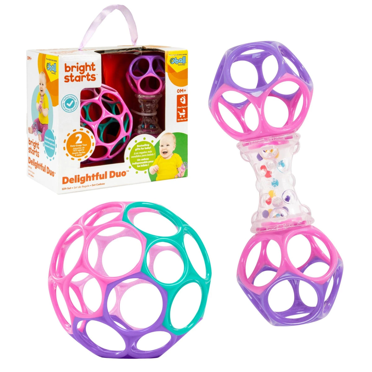 2X Bright Starts Delightful Duo Oball Gift Set for Baby