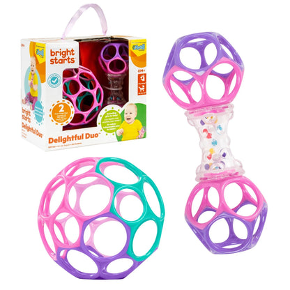 2X Bright Starts Delightful Duo Oball Gift Set for Baby