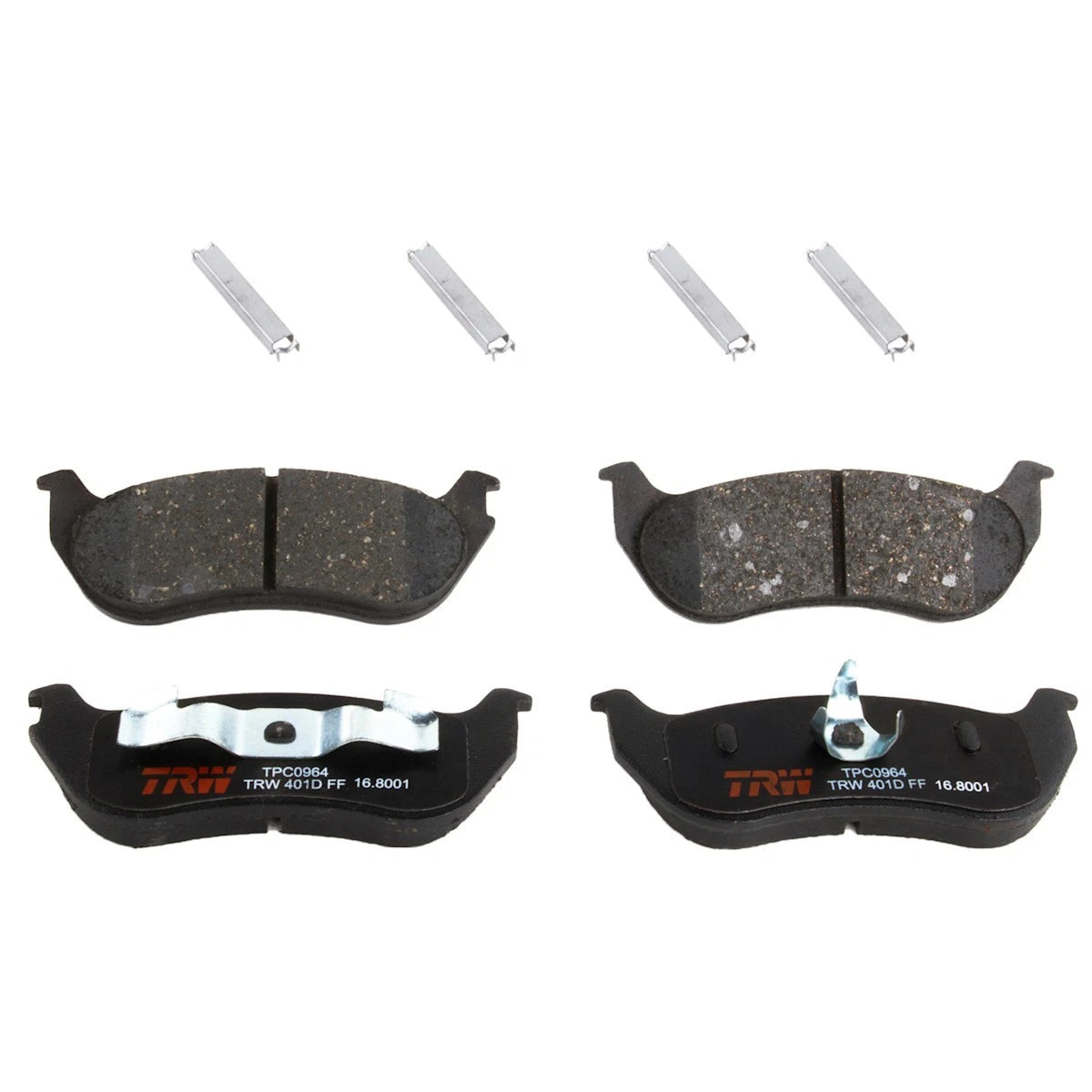 2X Brake Pad Set Rear for Jeep Wrangler Liberty (2003–2004) TXC0964, 05093511AA