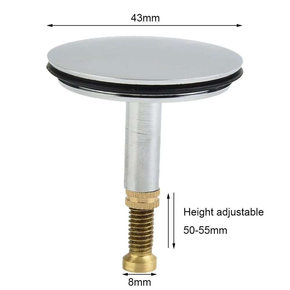 43mm Chrome Plated Bathtub Drain Stopper for Bathroom Sink Waste
