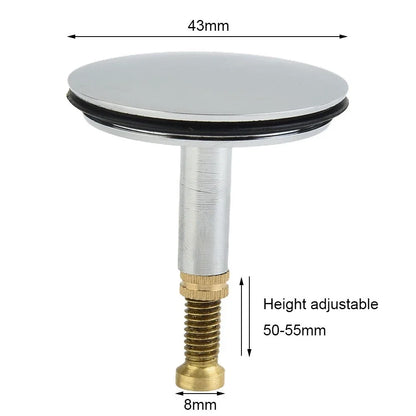 43mm Chrome Plated Bathtub Drain Stopper for Bathroom Sink Waste