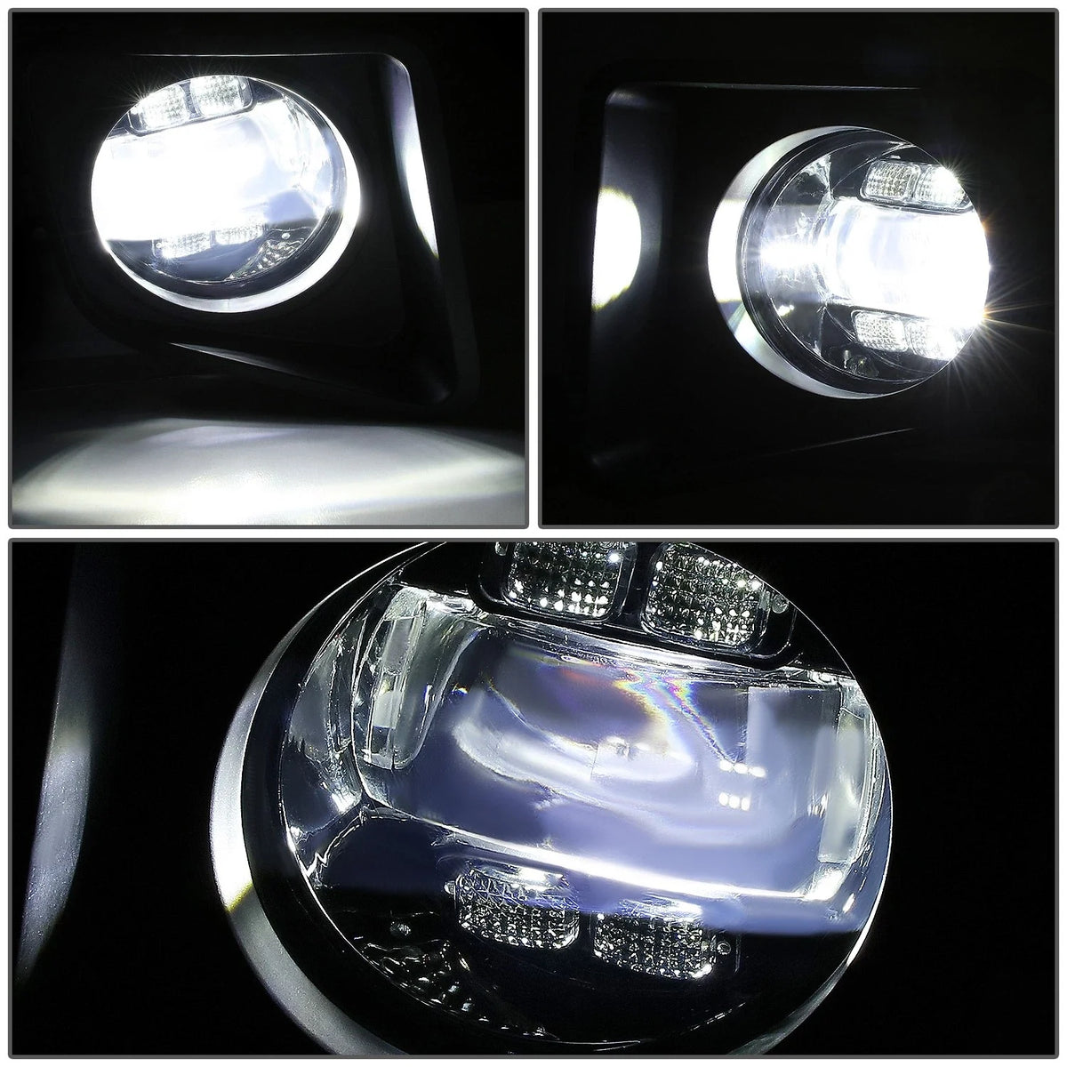 LED Projector Fog Lights for Toyota Tundra (2014–2021) - Smoked Lens, Switch, Bezels