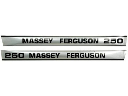 Bonnet Decal Set for Massey Ferguson 250 Tractors