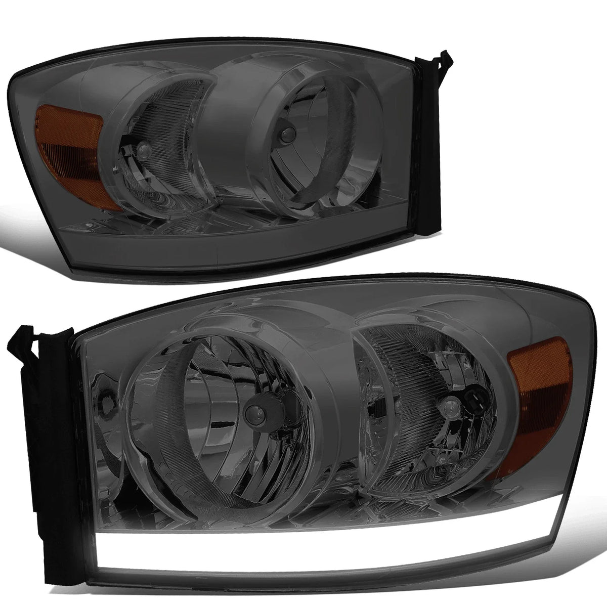 LED DRL for Dodge Ram Pickup (2006–2009) Smoked Housing Amber Side Lamp