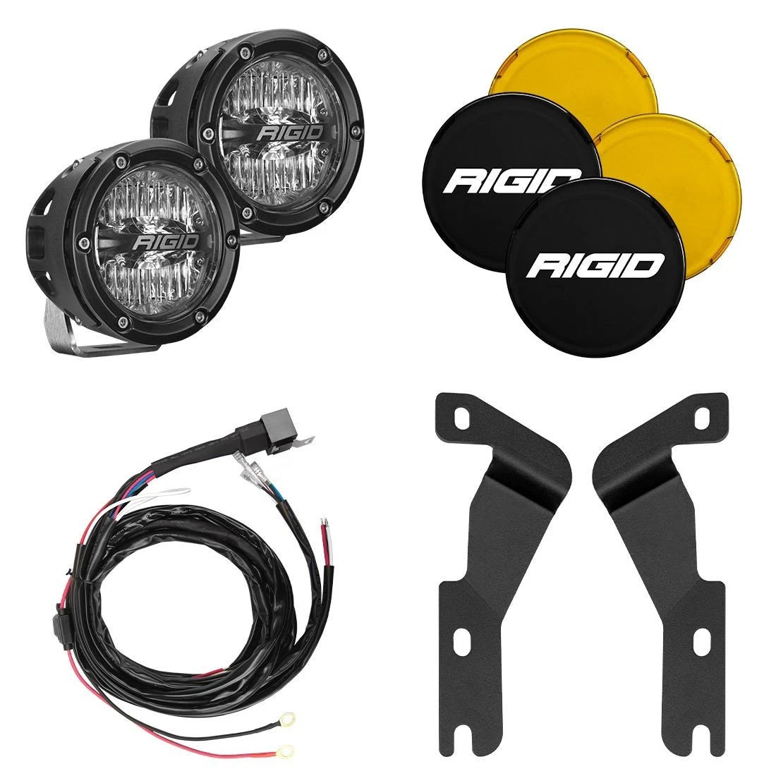 Rigid 360 Amber Back Lit 4" A-Pillar Light Kit for Toyota Tacoma (2016–2023) 46708