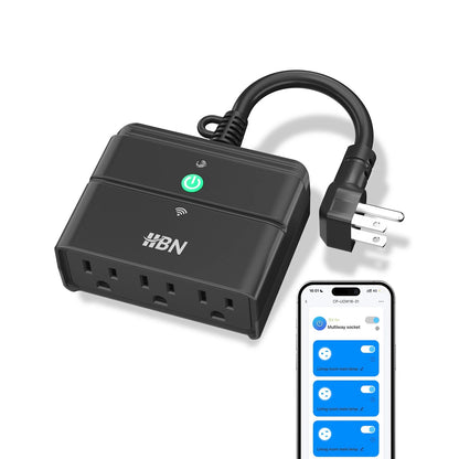 HBN WiFi Smart Plug for Alexa/Google Assistant (3 Independent Outlets)