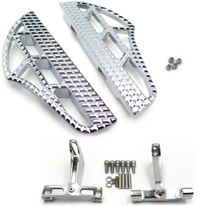 Shark Fin Dominator Leaf Passenger Footboard Kit for Harley Touring (1993–Present)
