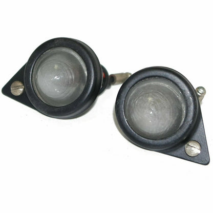 Frosted Pilot Light 12V with Black Rims & 2W Bulb for Royal Enfield Bullet