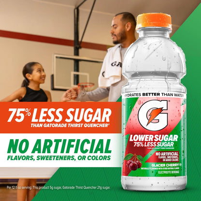 Pack of 6 Gatorade Lower Sugar Electrolyte 20 Fl Oz - Rain Berry