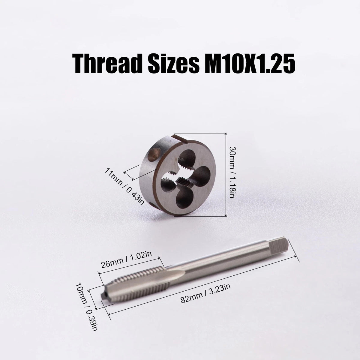 M10 x 1.25mm Metric Tap and Die Set for Automotive Applications