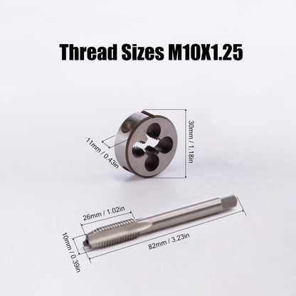 M10 x 1.25mm Metric Tap and Die Set for Automotive Applications