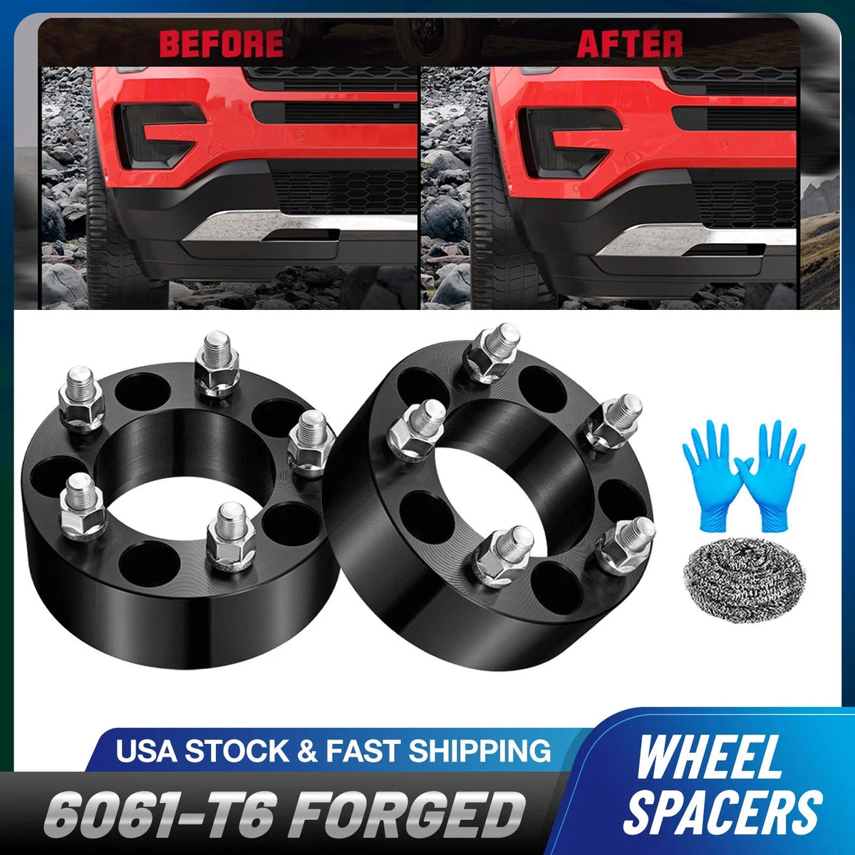 Set of 2 Wheel Spacers 5x4.5 for Jeep Wrangler Cherokee