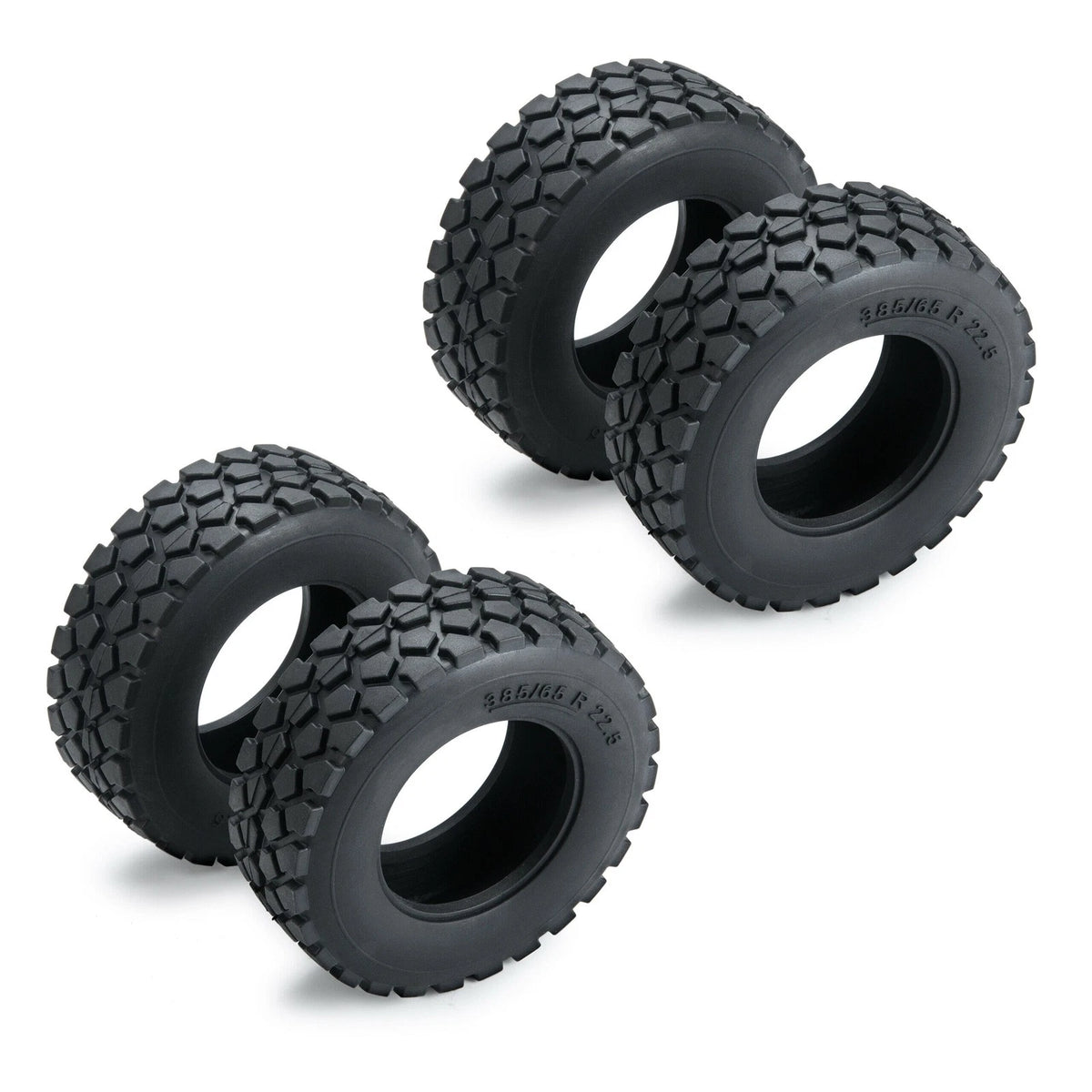 Set of 4 Rubber Tires for Tamiya 1/14 RC Tractor Truck