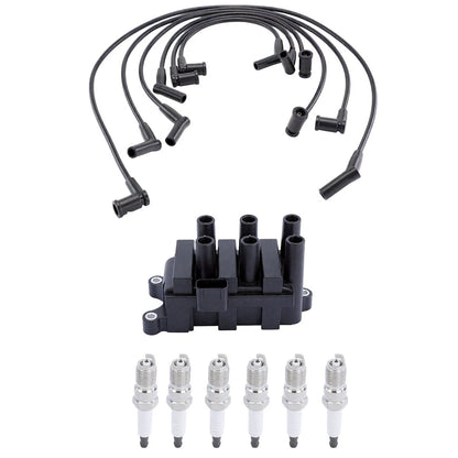 Ignition Coil and Spark Plug Kit for Ford Ranger Mazda B3000 (2001) - 18120488, FD498, 1F2Z12029AC, 1F2U12029AC