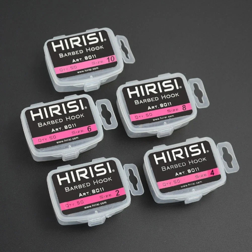 50pcs Curve Shank Hair Rigs for Carp Fishing