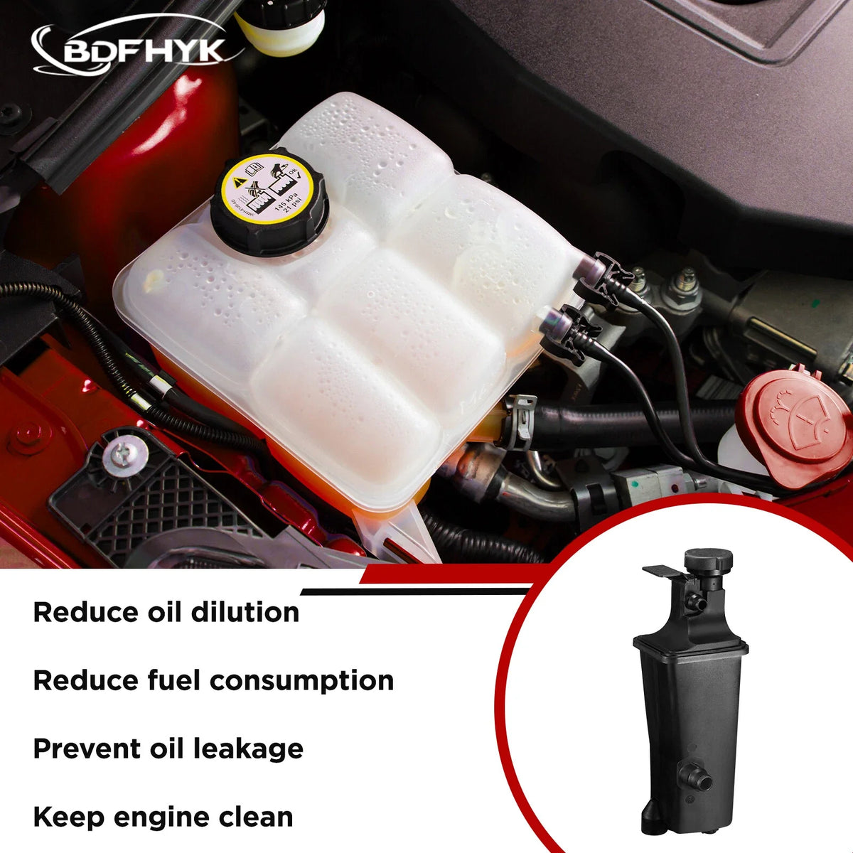 Engine Coolant Recovery Tank for BMW E46 320i 323i 325i X3 (1998–2006)