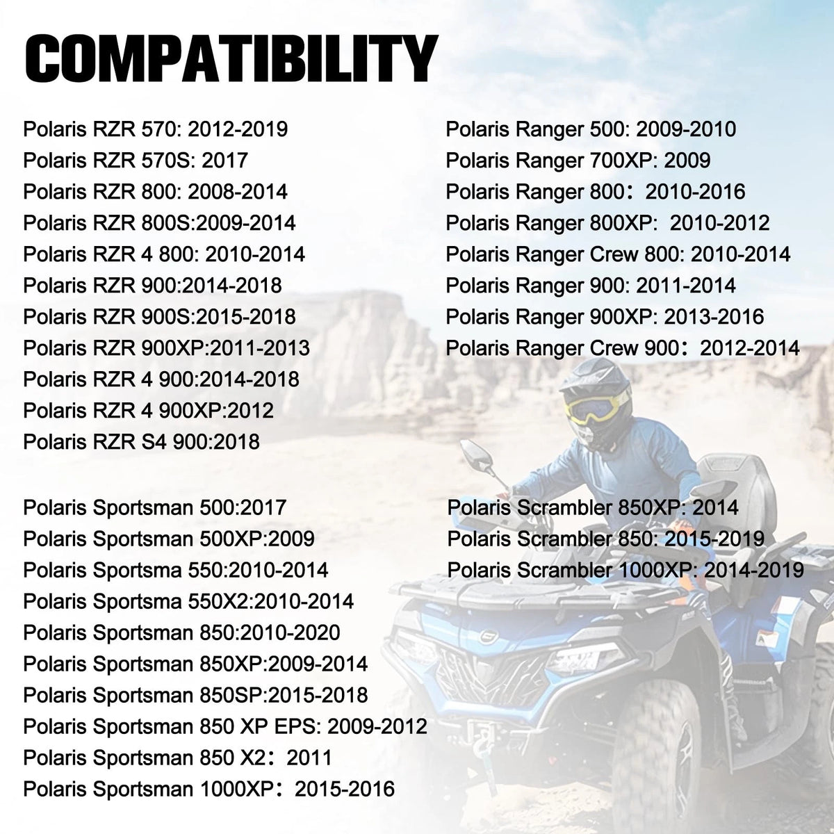 Upper and Lower Front Ball Joint for Polaris RZR 570 800