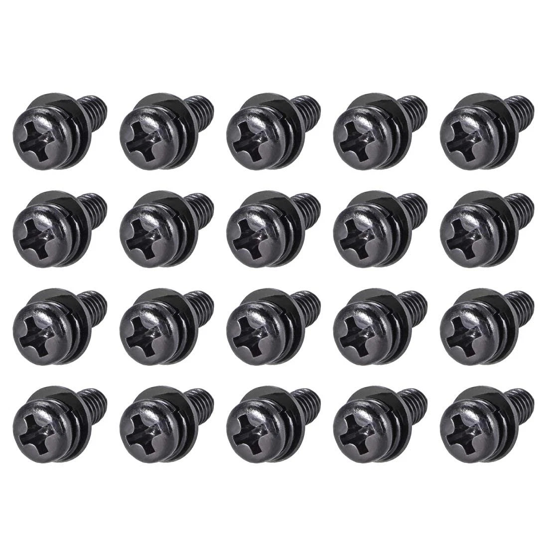M5 x 10mm Carbon Steel Phillips Pan Head Machine Screws for