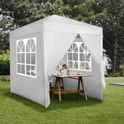 6.5' x 6.5' EZ Pop Up Gazebo Canopy Tent for Garden (No Part Numbers)