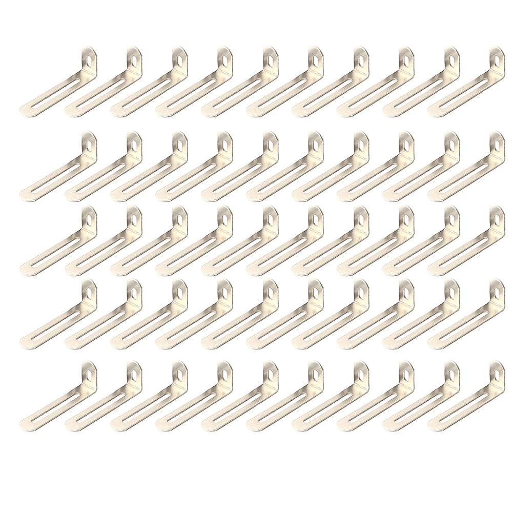 50PCS Rounded Corner Furniture Brackets 72.5mm x 24mm x 15mm Steel