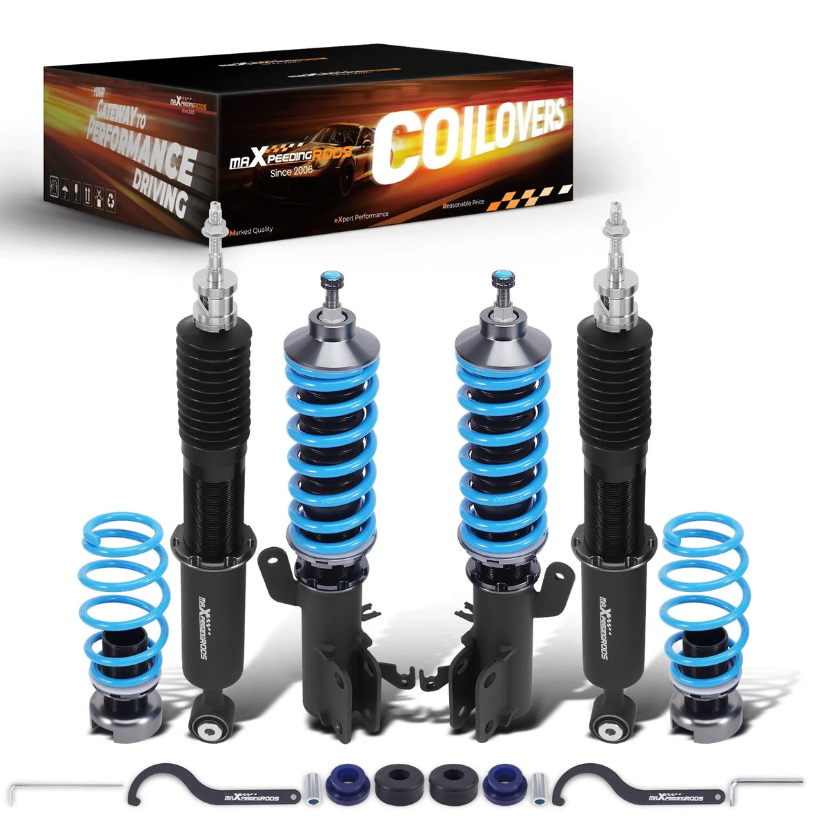 Coilovers 24 Way Adjustable Suspension Shocks for Honda Fit GK GK3 GK5 (2015–2020)
