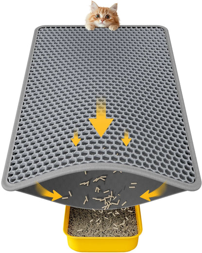 Cat Litter Mat for Small Trapping (23.2'' x 14.6'') - Grey
