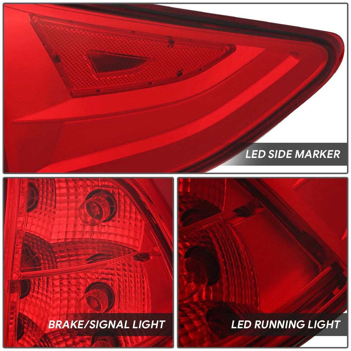 Chrome Red LED Taillight Assembly for Honda Odyssey (2018–2023)