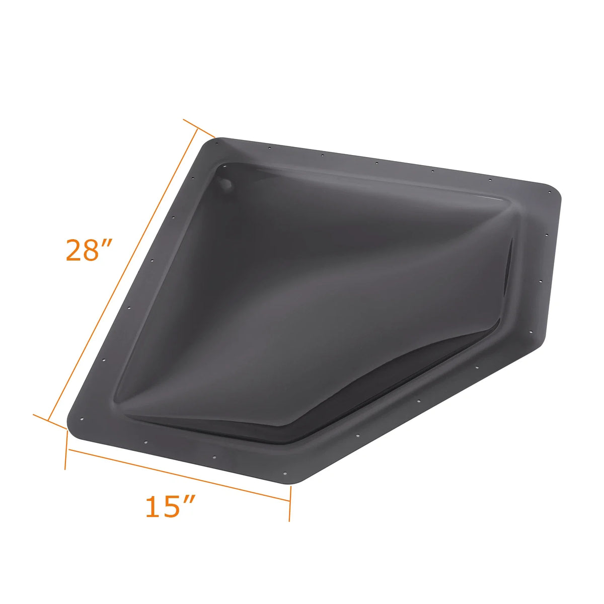 Tinted Plastic Skylight Cover for Travel Trailer RV Camper (28"x15")