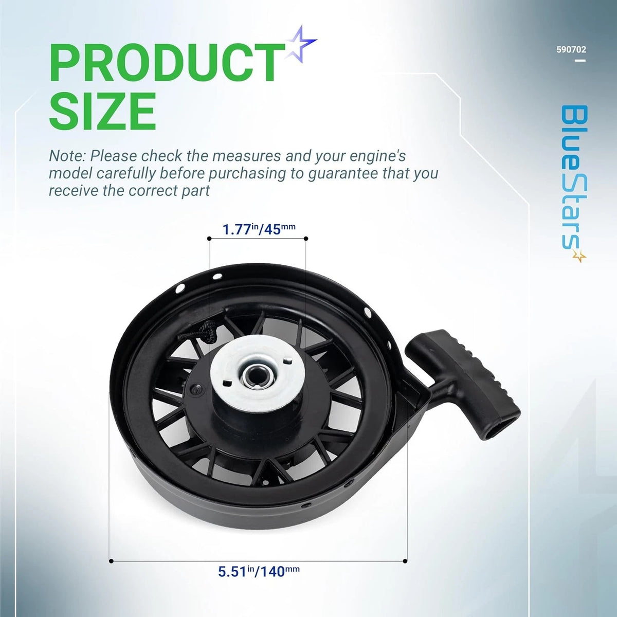 590739 Recoil Starter for Easy Lawn Equipment
