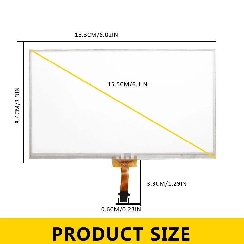 6.1" Touch Screen Glass Digitizer for Toyota Corolla Camry RAV4 Prius (2014–2016)