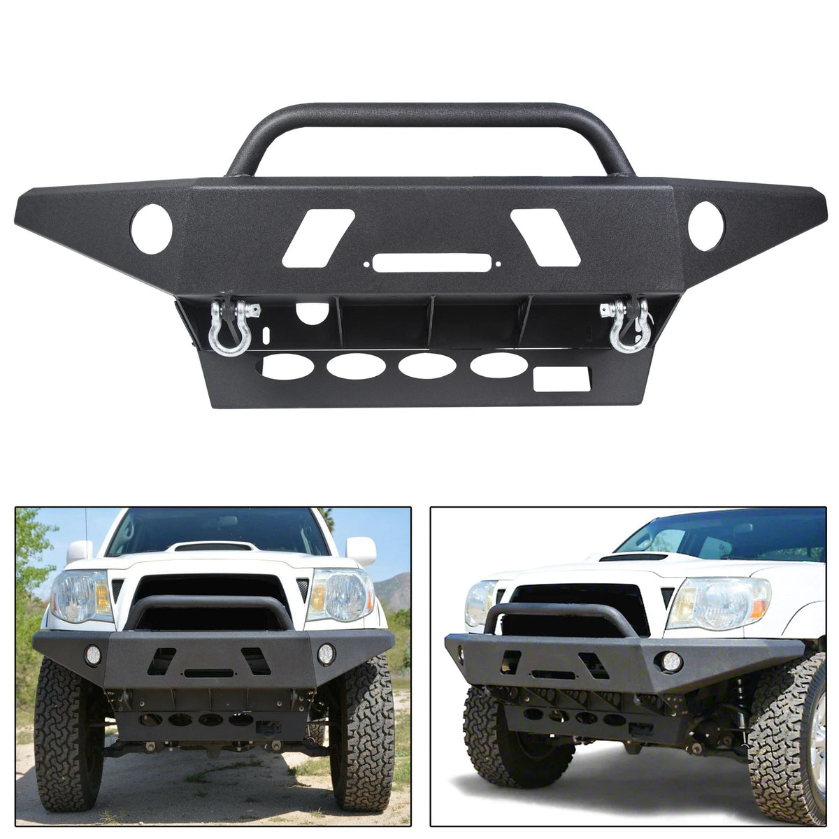 Front Bumper for Tacoma (2005–2015) - Winch Ready, LED Hole, Steel, CON-A000002087