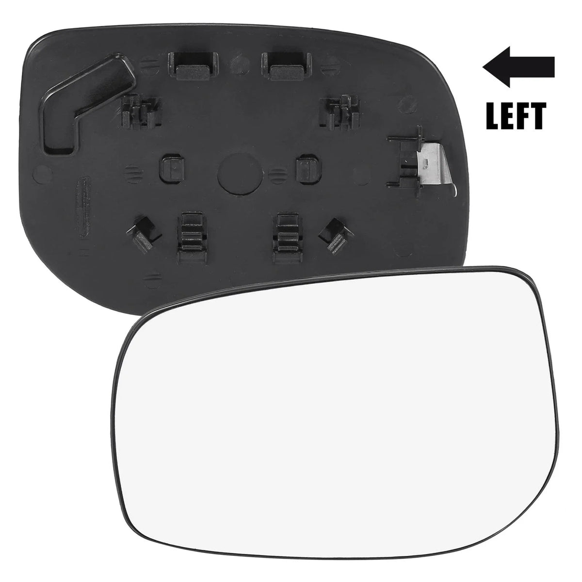Left Side Rear View Mirror Glass with Backing Plate 159g for Toyota Yaris (2006–2011)