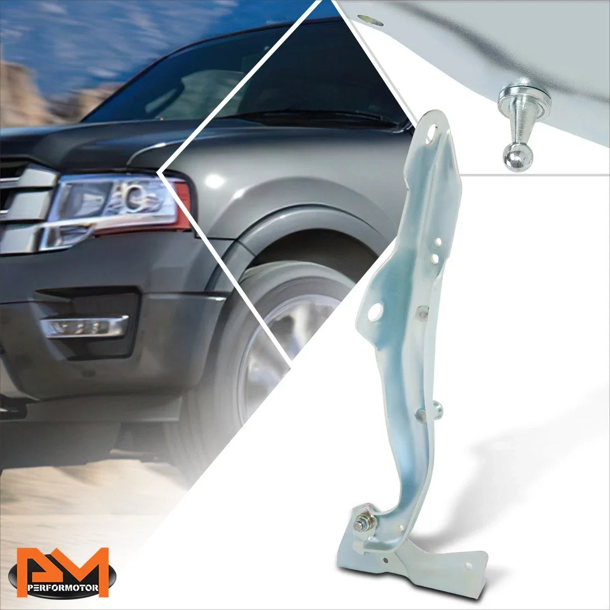 Left Driver Side Steel Engine Hood Hinge for Ford Expedition (2012–2017)
