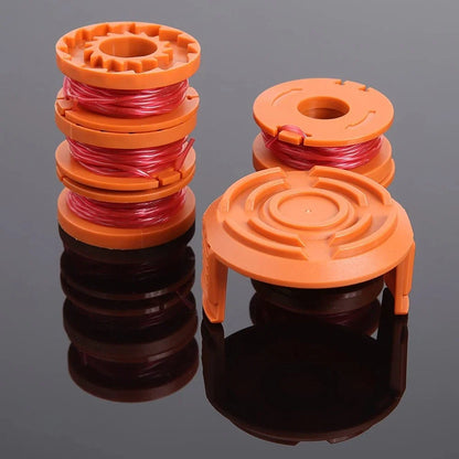 Set of 4 Spools + 1 Cover for WA0004 20V WG151 Grass Cutter (Lawn Mower)