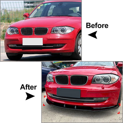 Front Bumper Lip Splitter Spoiler for BMW 1 Series E81 E82 E87 (2008–2011)