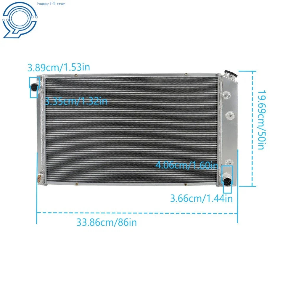 3 Row Aluminum Radiator for Chevy C/K C10 C20 K20 K30 GMC C2500 (1981–1986)