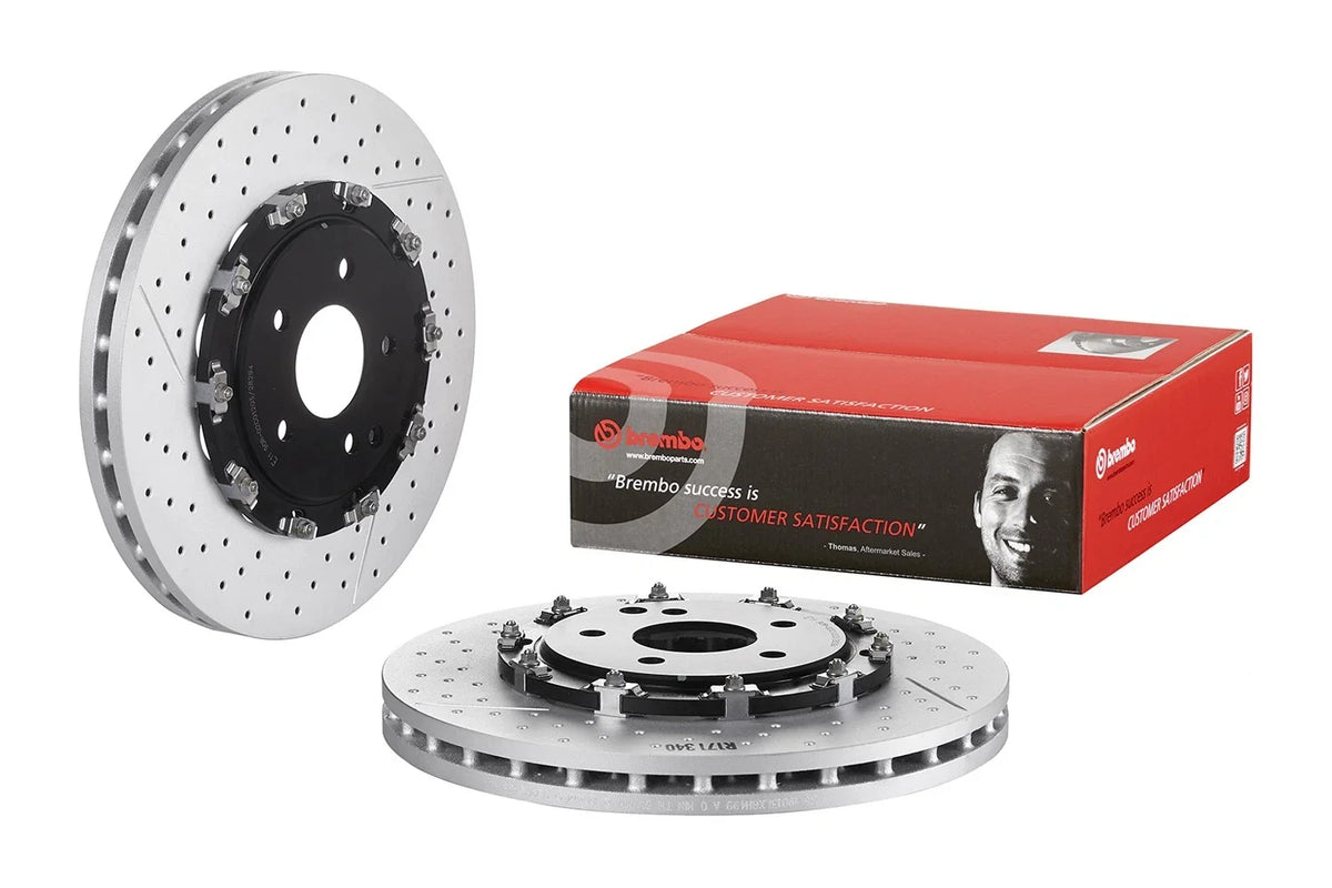 Brembo Drilled Slotted Disc Brake Rotor for MB C209 R171 (2003–2012)